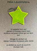 Leuchtstern Reflektor für den Tornister