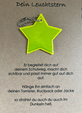 Leuchtstern Reflektor für den Tornister