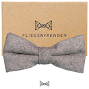 Hellgraue Fliege aus 50% Wolle 50% Viscose, handgefertigt aus Bielefeld von Fliegenfänger- jetzt bei GOKAL kauf lokal