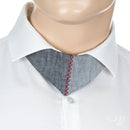 No Tie Grau Kontrastnaht