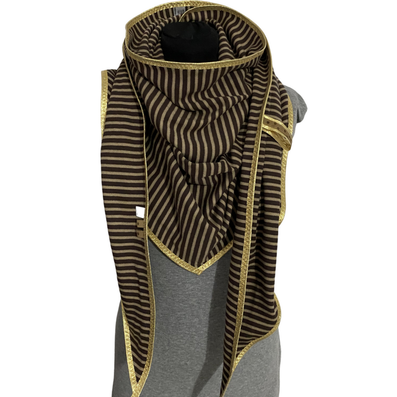 Dreieckstuch "Streifen Gold"