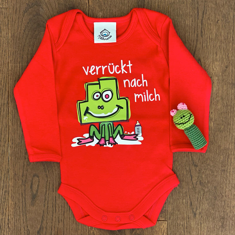 Geschenkset Body mit Fingerpuppe "Frosch"