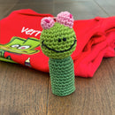 Geschenkset Body mit Fingerpuppe "Frosch"
