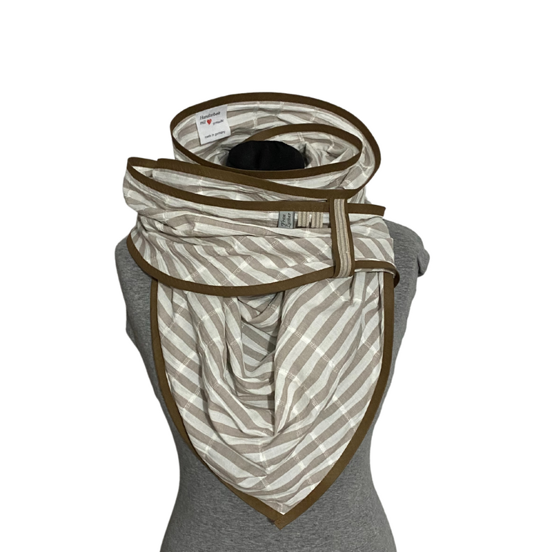 Dreieckstuch "Streifen Beige"