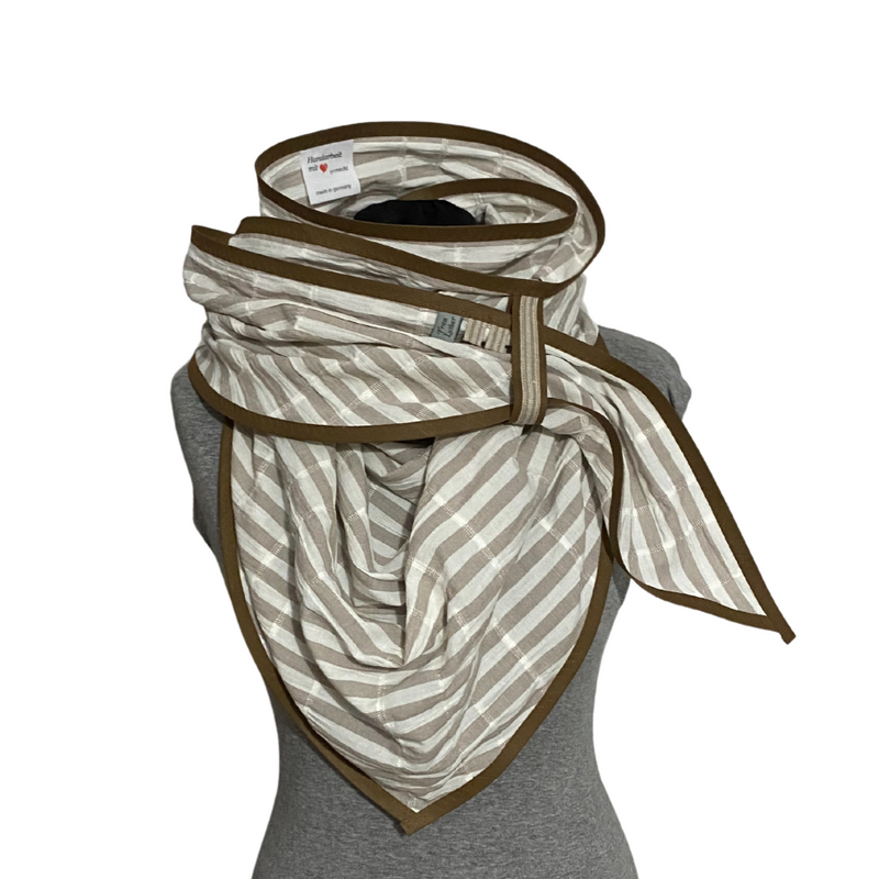 Dreieckstuch "Streifen Beige"