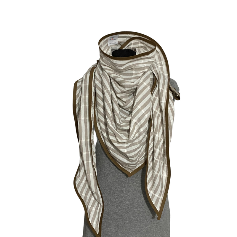 Dreieckstuch "Streifen Beige"